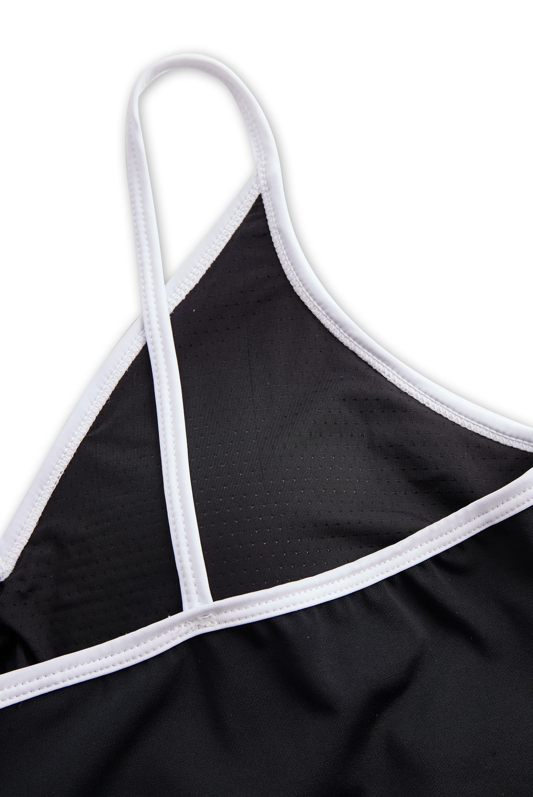 Women’s Black V-Neck One-Piece Swimsuit – Minimal & Timeless Style
