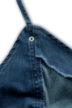 Women’s Halter Denim Mini Dress – Modern Edge & Timeless Appeal