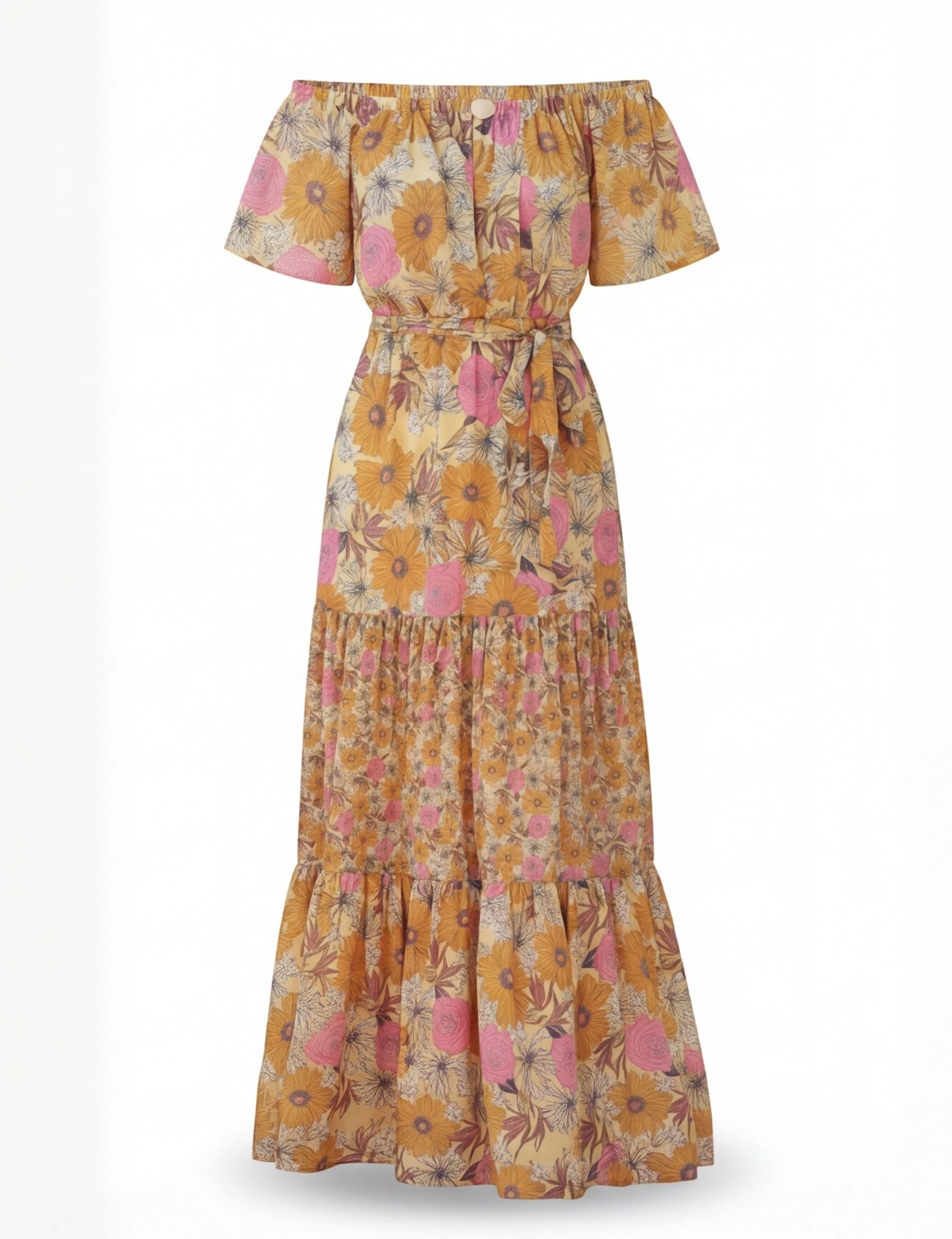 Women’s Off-Shoulder Floral Maxi Dress