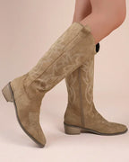 Ryder Embroidered Knee-High Boots