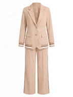 Women’s Tailored Blazer and Wide-Leg Trouser Set
