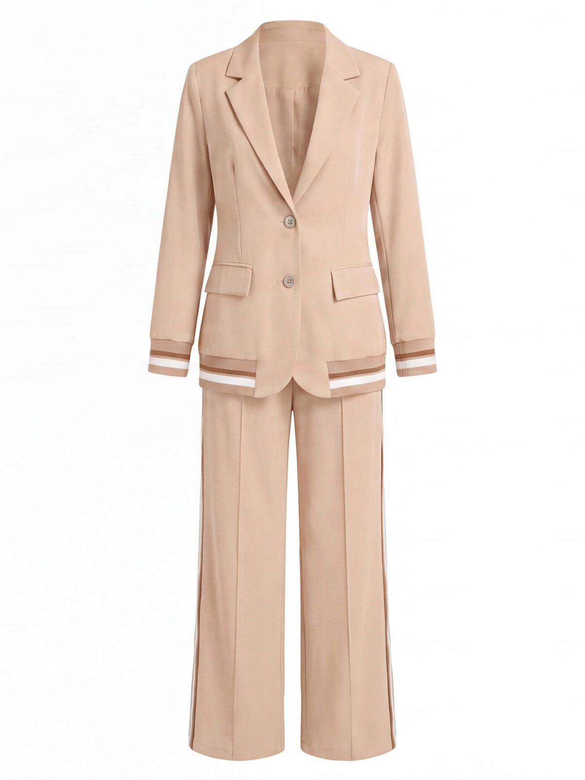 Women’s Tailored Blazer and Wide-Leg Trouser Set