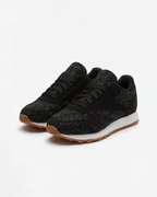 Women’s Glitter Sneakers- Low-Top Lace-Up