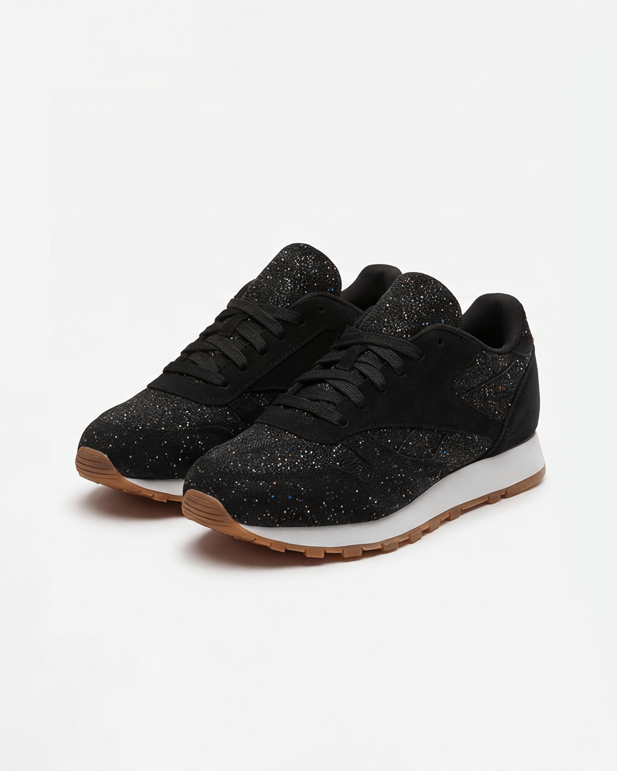 Women’s Glitter Sneakers- Low-Top Lace-Up