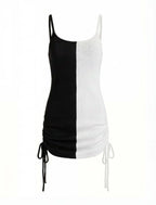 Women’s Dress – Knit Spaghetti Strap Mini Dress