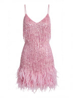 Women’s Fringe Detail Mini Party Dress