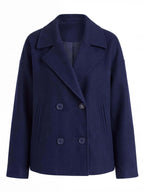 Women’s Double-Breasted Tailored Jacket with Wide Lapels
