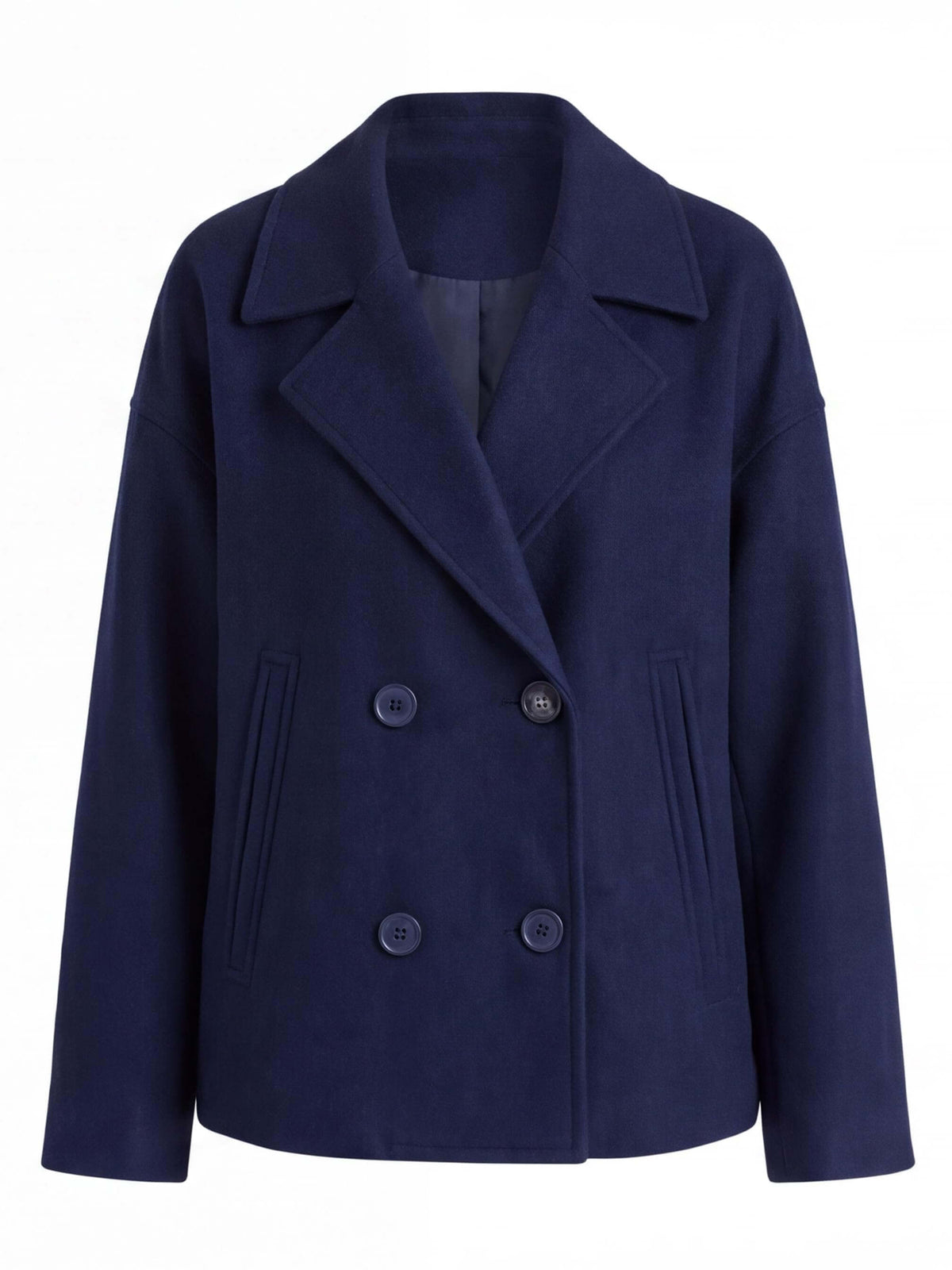 Women’s Double-Breasted Tailored Jacket with Wide Lapels