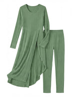 Women’s Ribbed Knit Two-Piece Set