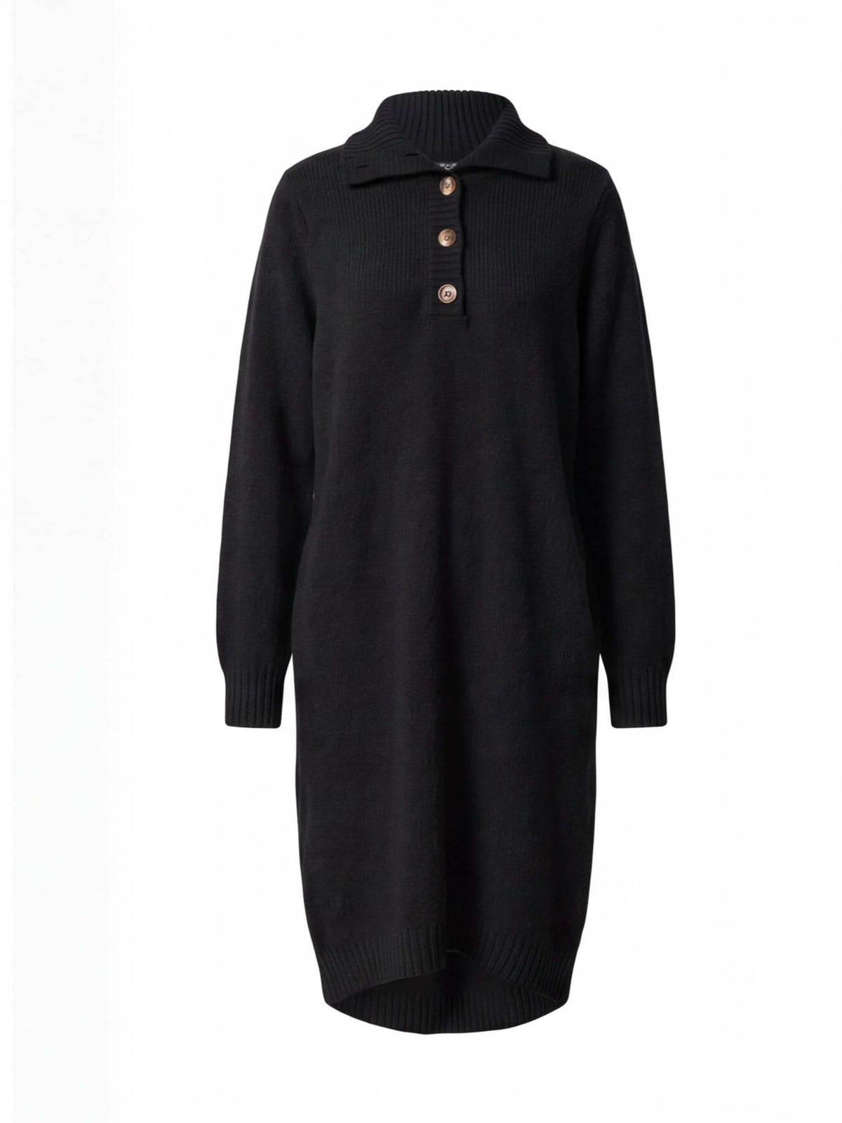 Women’s Knit Midi Dress with Button Front