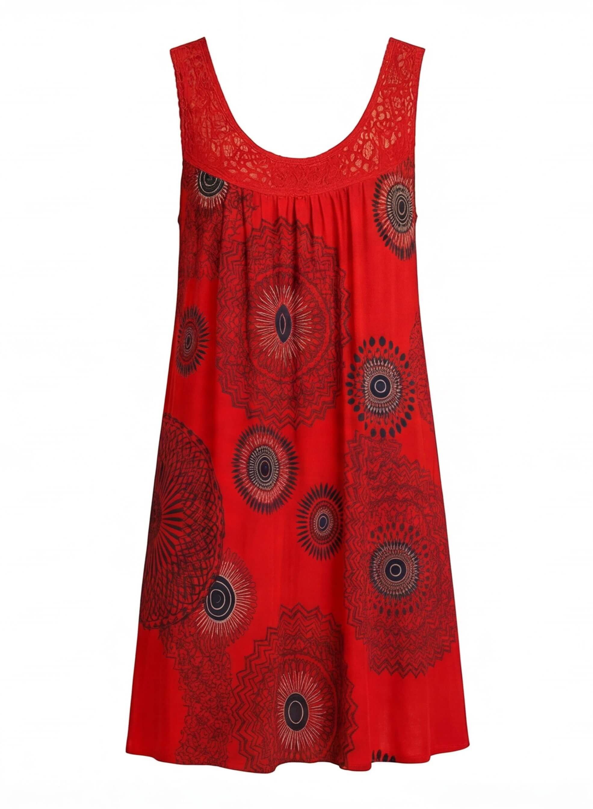 Women’s Dress – Sleeveless Printed Lightweight Summer Dress