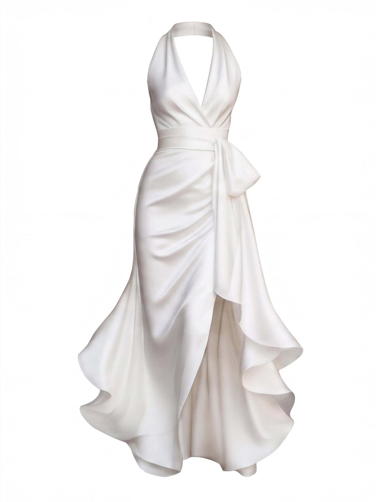 Women’s Halter Wrap Maxi Evening Dress