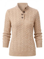 Women’s Cable Knit Button-Up Sweater