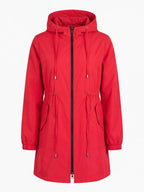 Women’s Hooded Longline Jacket with Drawstring Details