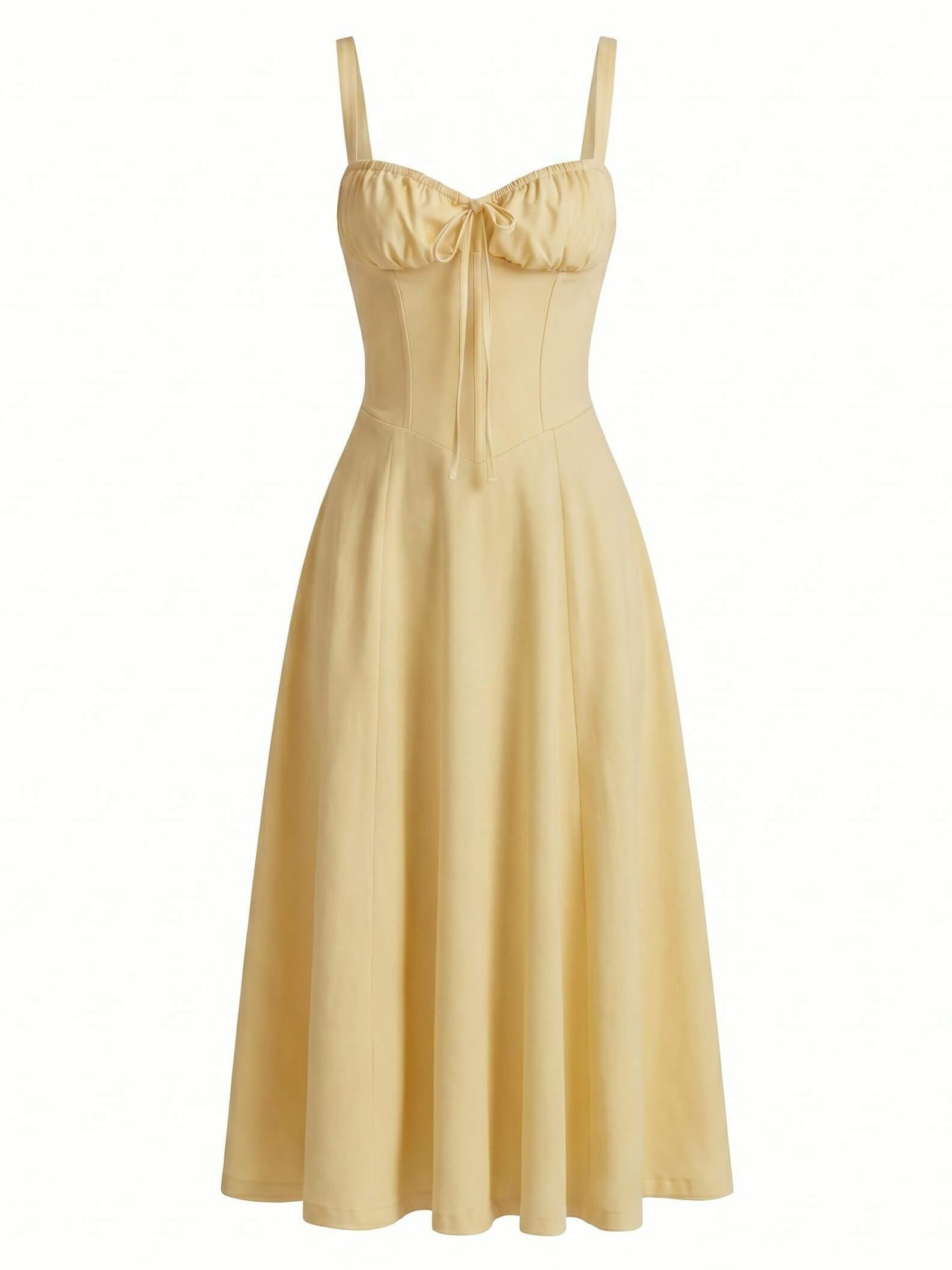 Elegant Floral Corset Midi Dress – Feminine & Flattering