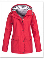 Women’s Hooded Rain Jacket with Utility Pockets