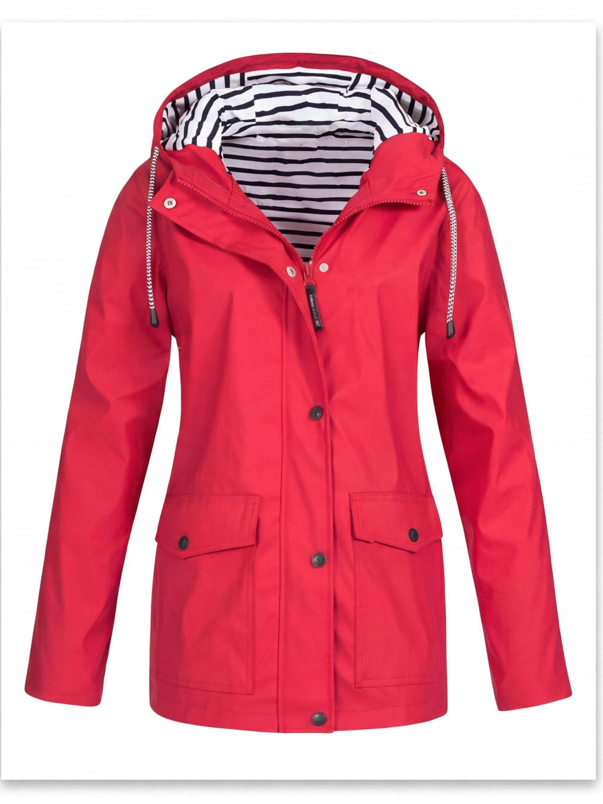 Women’s Hooded Rain Jacket with Utility Pockets