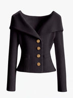 Women’s Ribbed Knit Button-Up Cardigan