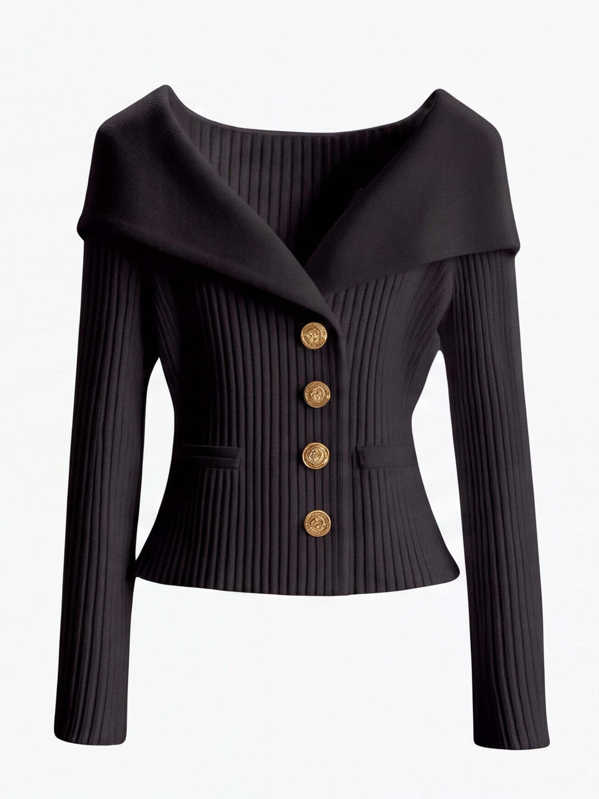 Women’s Ribbed Knit Button-Up Cardigan
