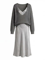 Women’s V-Neck Ribbed Knit Sweater