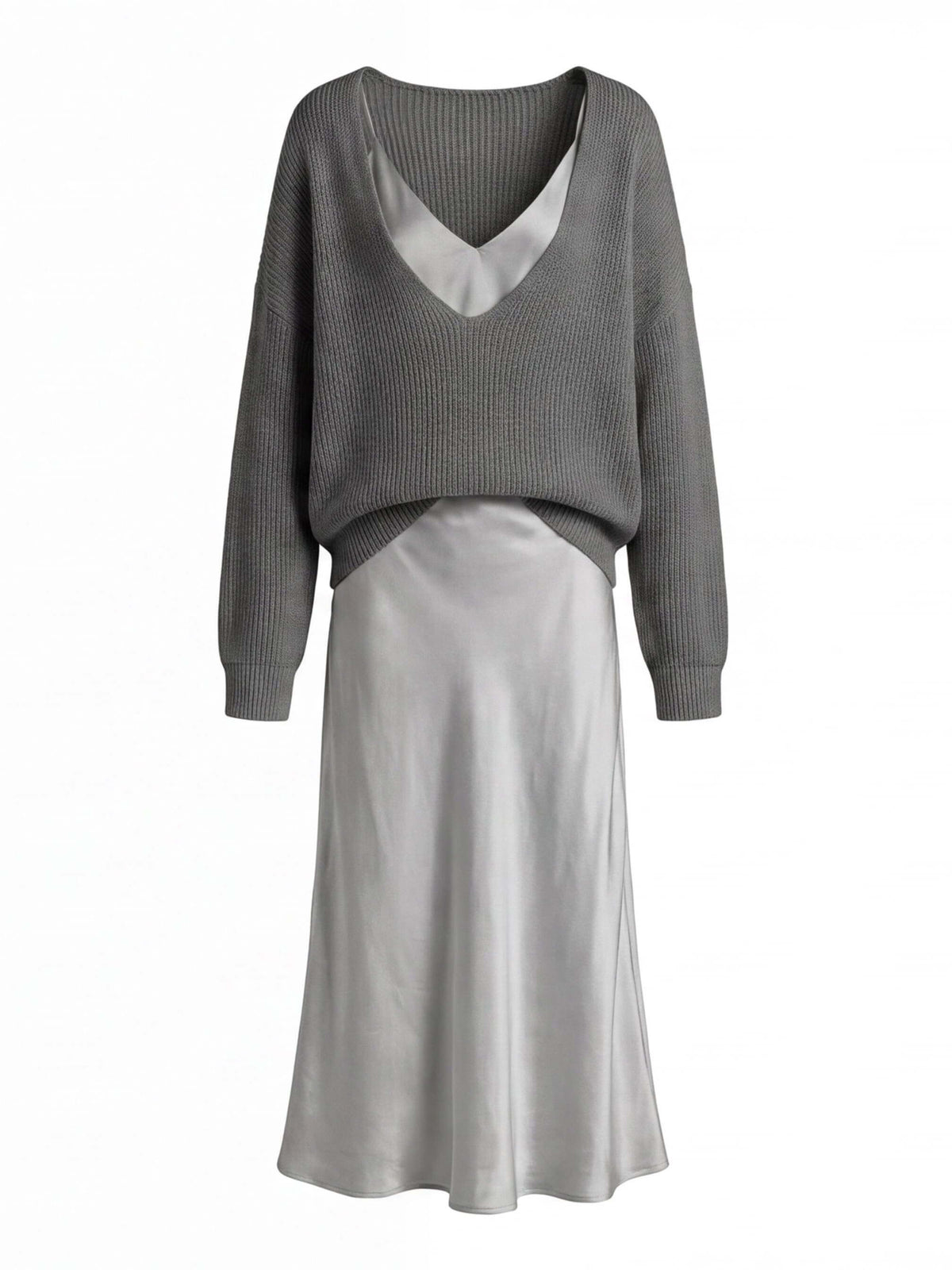 Women’s V-Neck Ribbed Knit Sweater