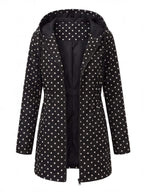 Women’s Hooded Utility Jacket with Animal-Print Trim