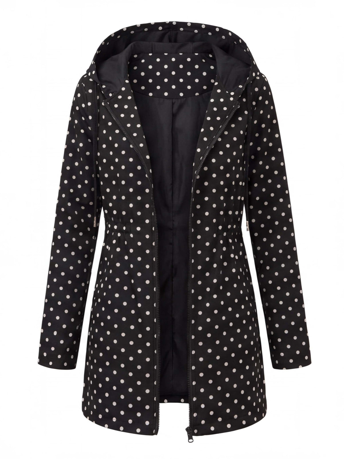 Women’s Hooded Utility Jacket with Animal-Print Trim