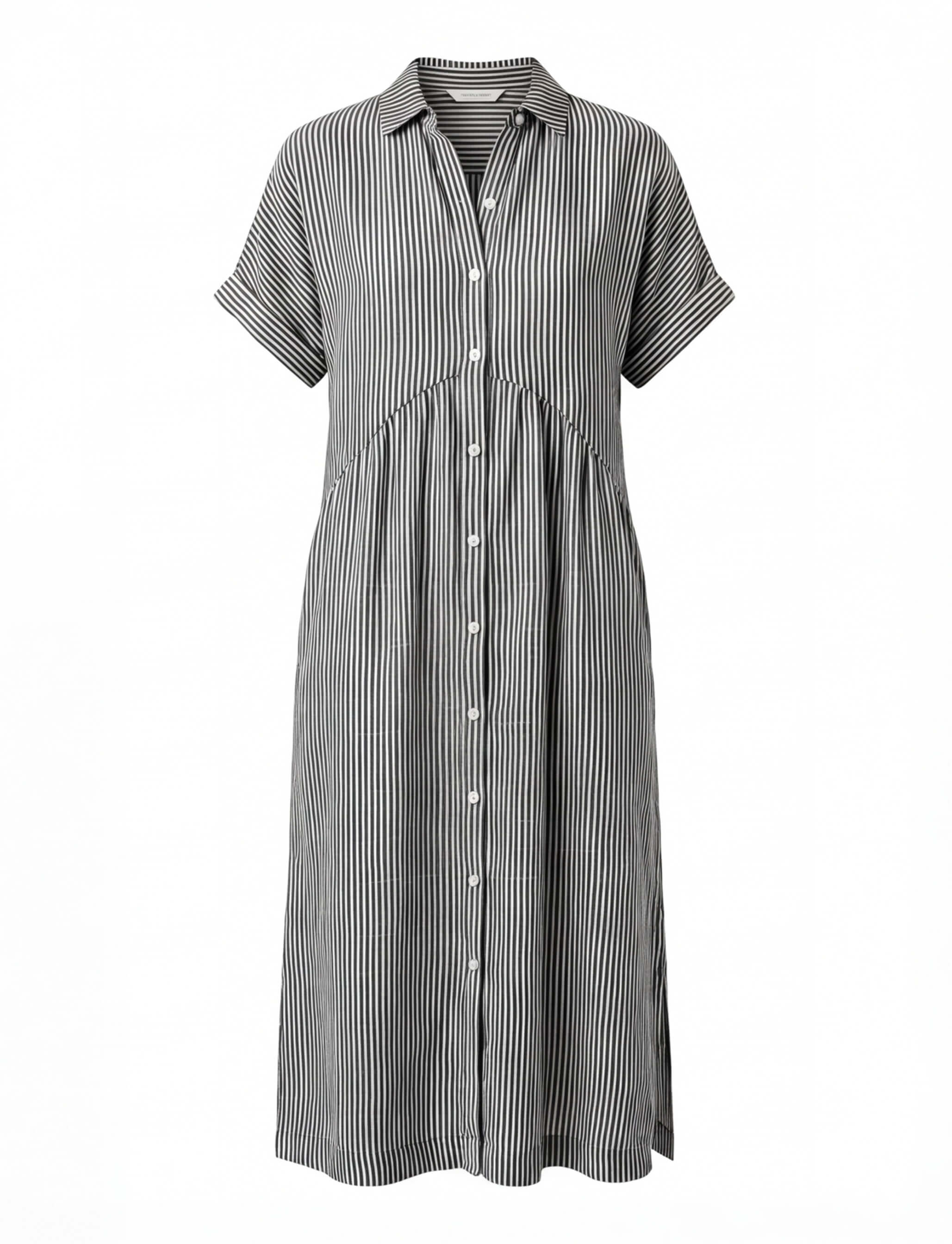 Women’s Comfortable Pleated Midi Dress – Relaxed Elegant Fit