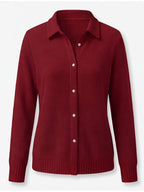Women’s Textured Knit Button-Up Shirt