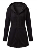 Women’s Textured Hooded Zip-Up Jacket