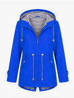 Women’s Hooded Zip Front Rain Jacket
