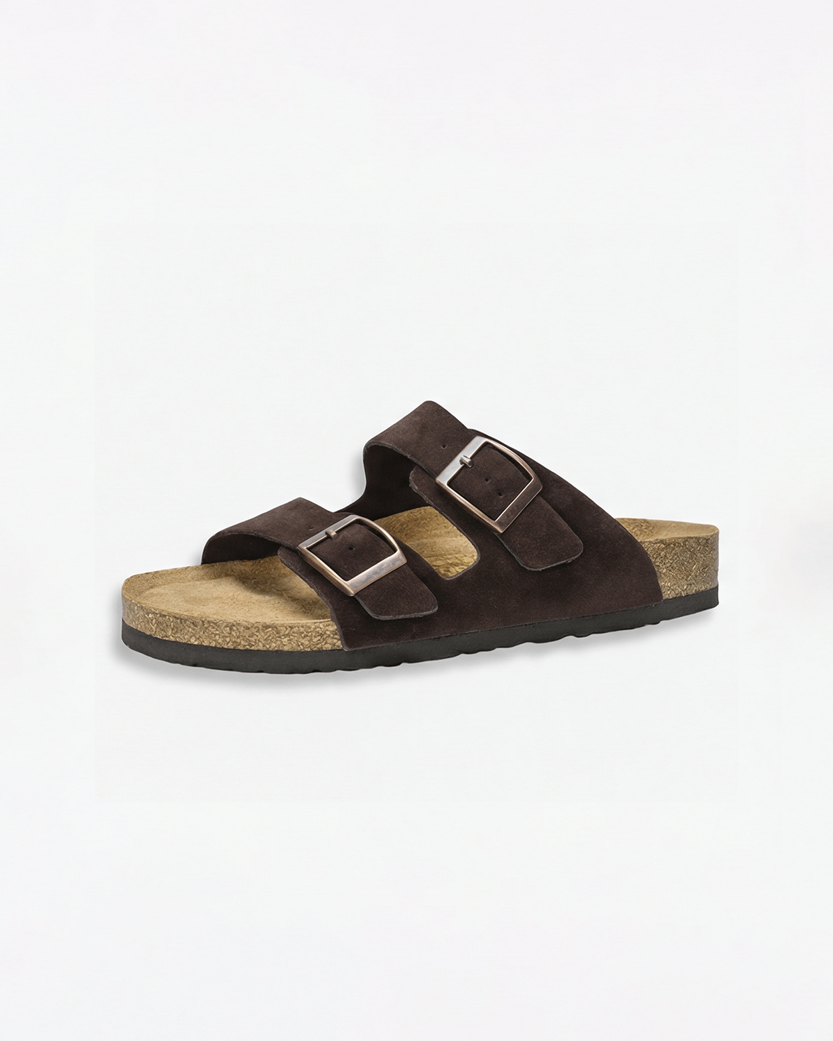 Women’s Slide Sandals- Double-Buckle