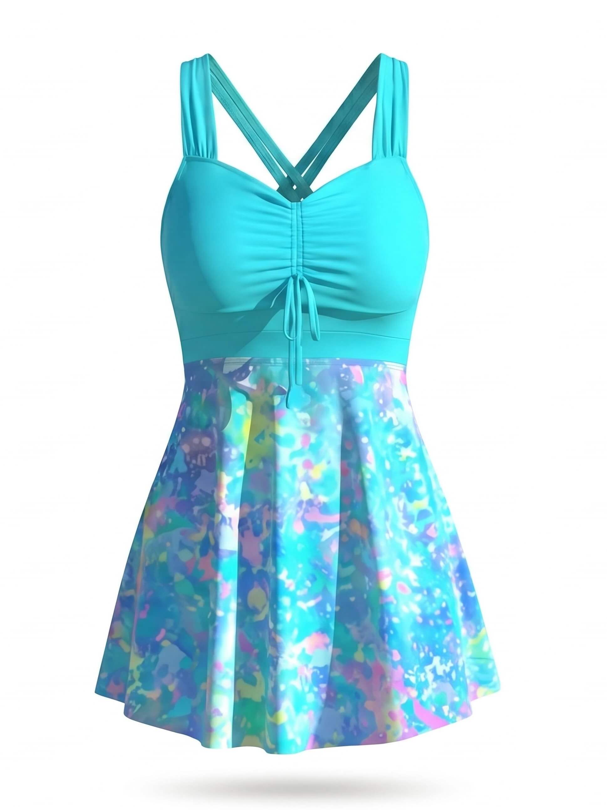 Women’s Paisley Skirted One-Piece Swimsuit