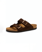 Women’s Footbed Slide Sandals- Double-Buckle