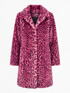 Women’s Leopard Print Faux Fur Coat