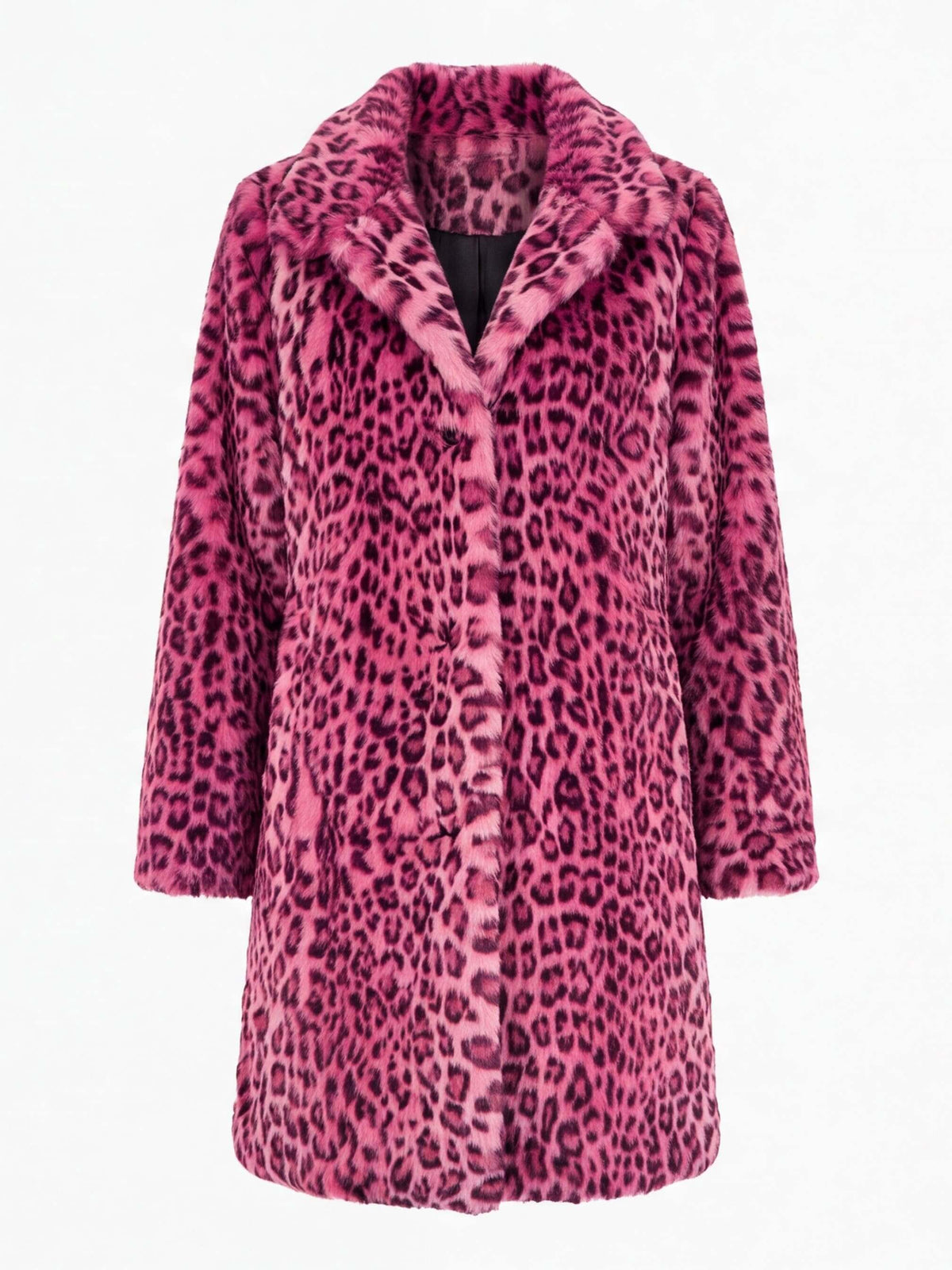 Women’s Leopard Print Faux Fur Coat