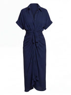 Women’s Ruched Midi Summer Dress