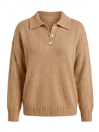 Women’s Collared Knit Pullover Sweater