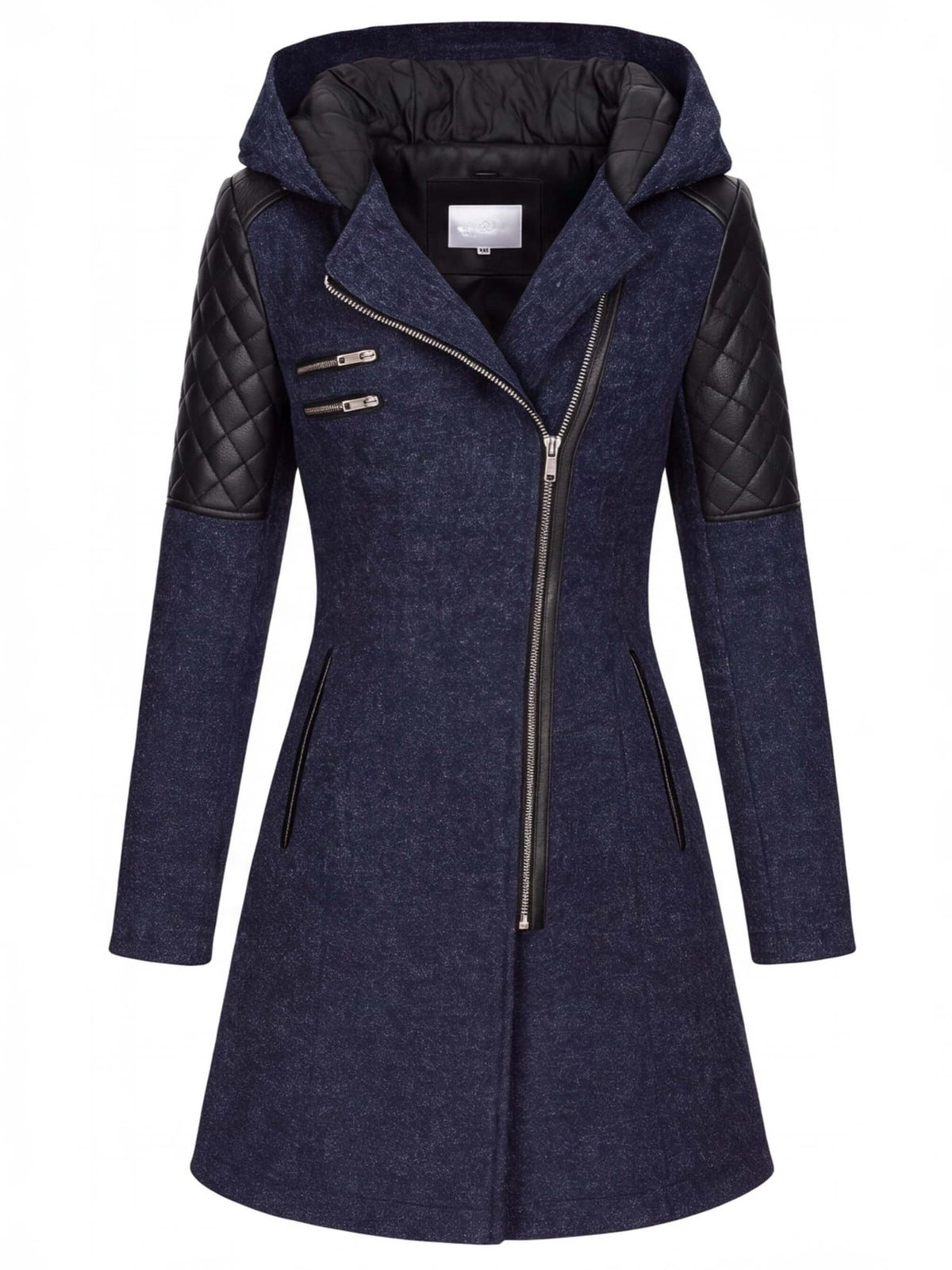 Women’s Textured Hooded Zip-Up Coat