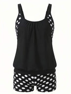 Women’s Floral Tankini Boyshort Bikini Set