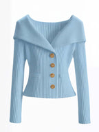 Women’s Ribbed Knit Button-Up Cardigan