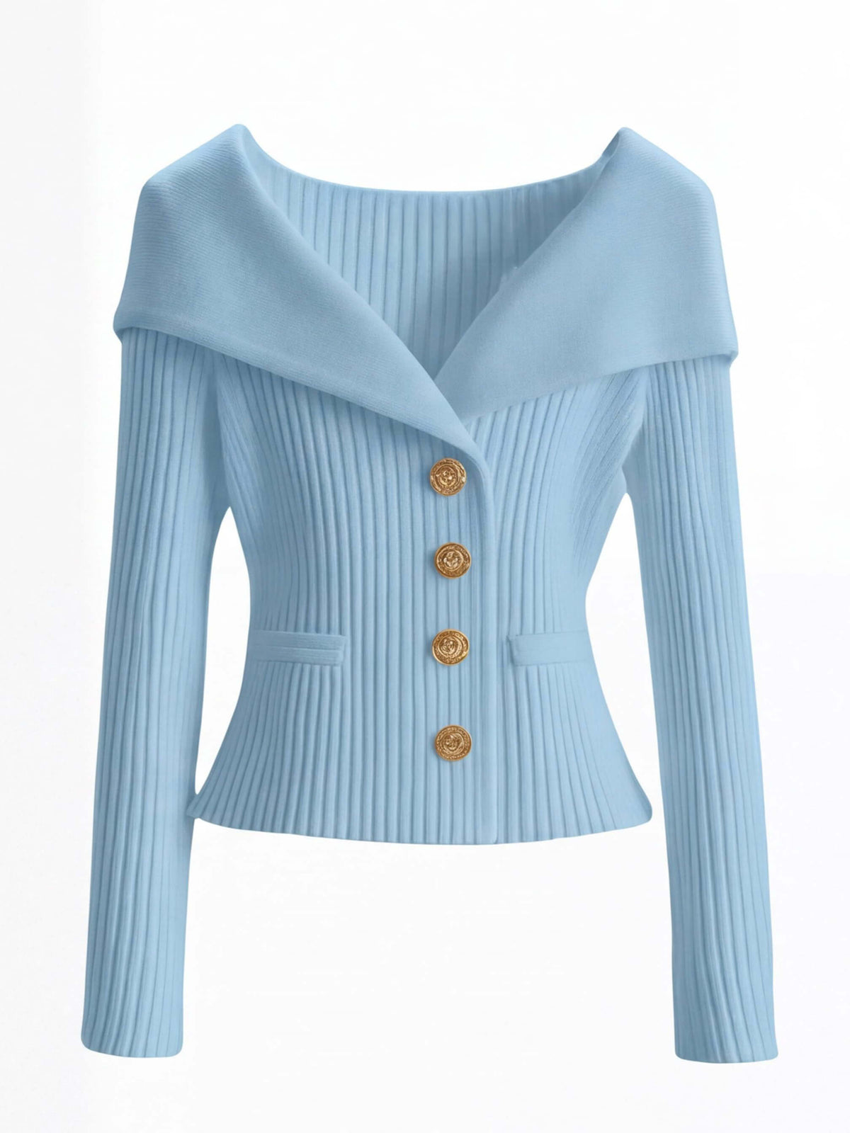 Women’s Ribbed Knit Button-Up Cardigan