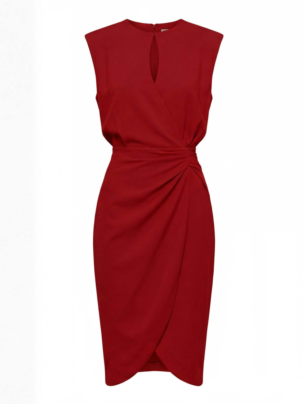Women’s Sleeveless Ruched Knee-Length Dress