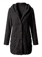 Women’s Textured Faux Fur Button Jacket