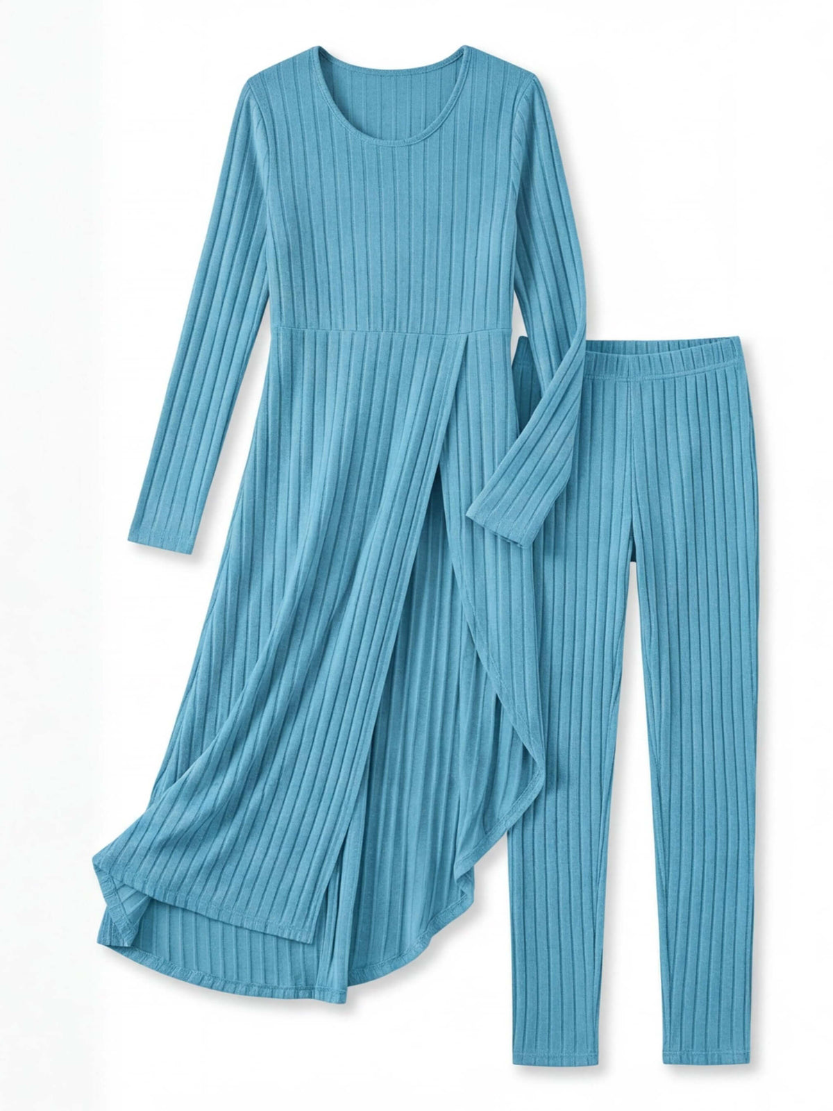 Women’s Ribbed Knit Two-Piece Set