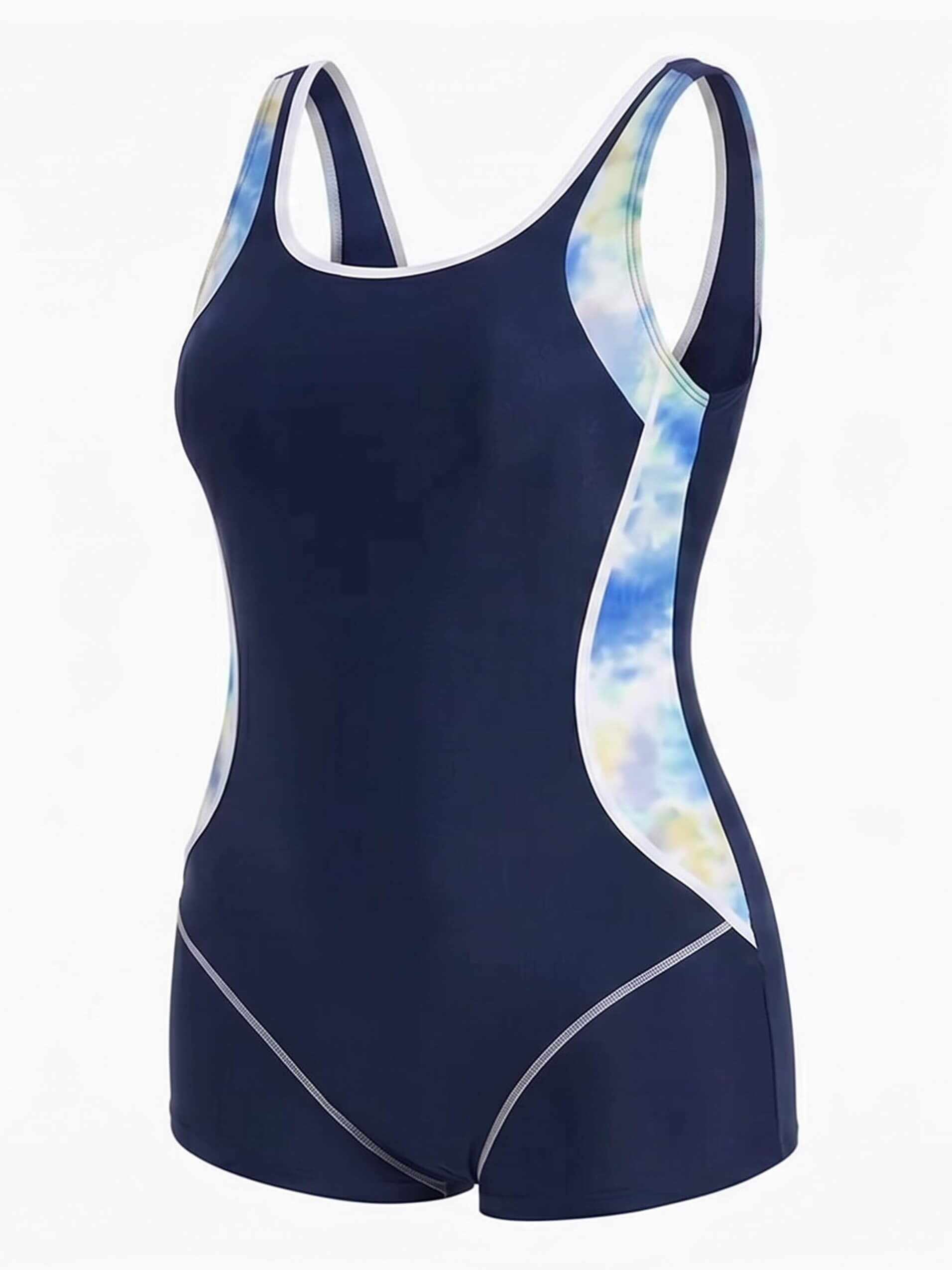 Women’s Plus Size Side-Panel One-Piece Swimsuit