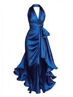 Women’s Halter Wrap Maxi Evening Dress