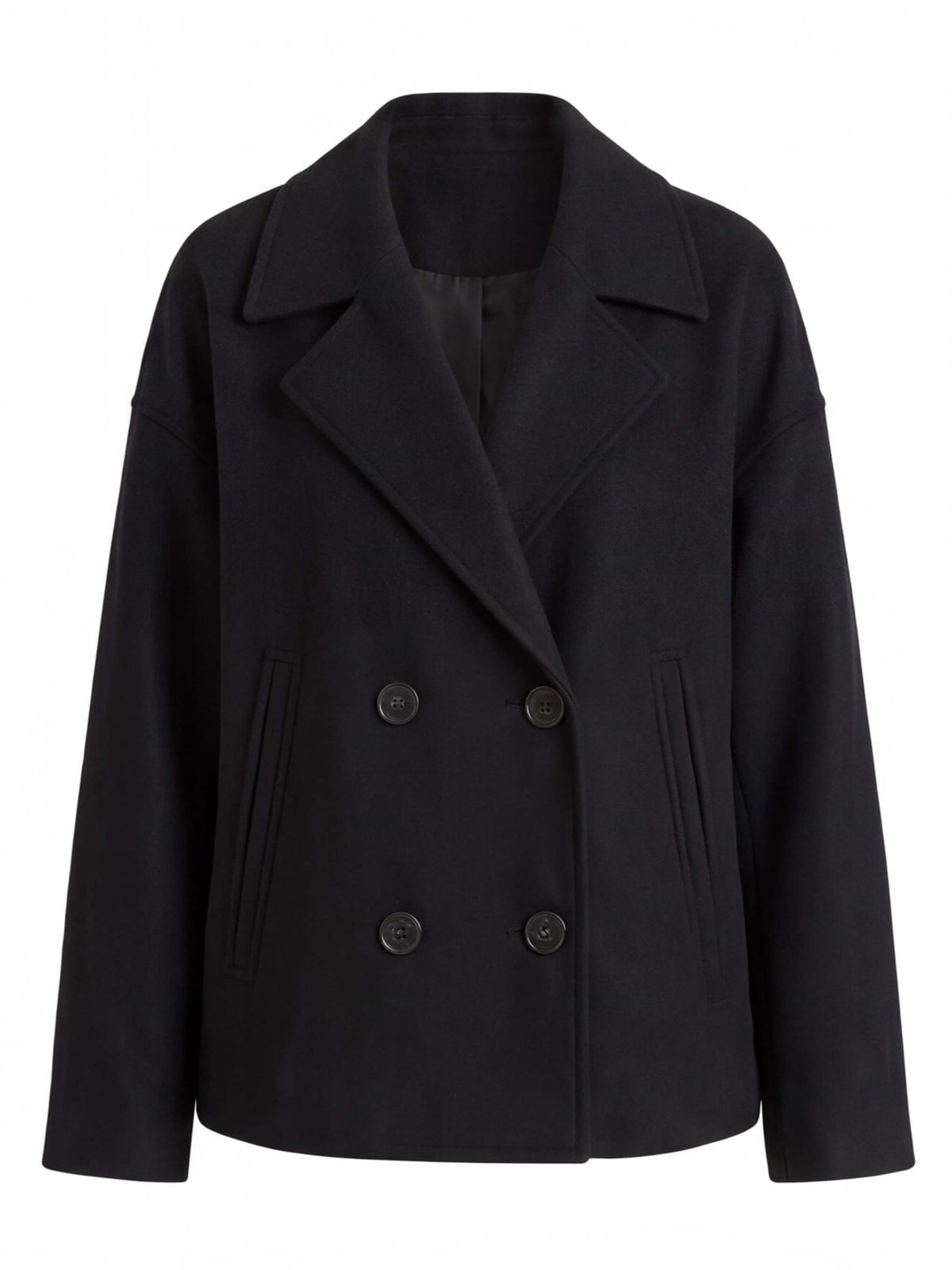 Women’s Double-Breasted Tailored Jacket with Wide Lapels
