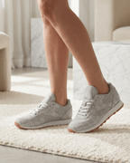 Women’s Glitter Sneakers- Low-Top Lace-Up