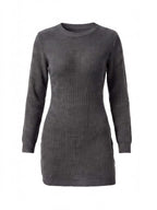 Women’s Ribbed Knit Mini Dress with Long Sleeves